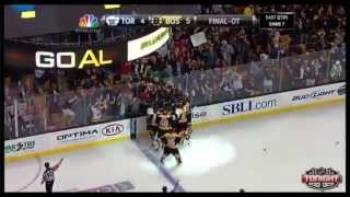 Patrice Bergeron OT Goal Against Toronto 51313 [upl. by Cirtap]