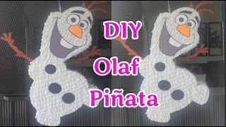 DIY FROZEN OLAF PIÑATA  IDEA HOW TO MAKE cómo hacer olaf piñata lourdestinydiy [upl. by Gun]