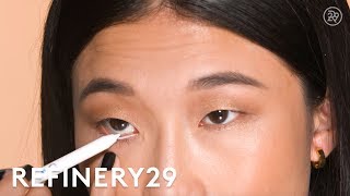 Waterline White Eyeliner Tutorial  Short Cuts  Refinery29 [upl. by Gnuhc672]