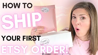 Etsy Shipping Tutorial 2021 Step by Step How I Process and Package Etsy Orders from Home [upl. by Arbmahs]