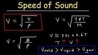 Speed of Sound in Solids Liquids and Gases  Physics Practice Problems [upl. by Rezal122]