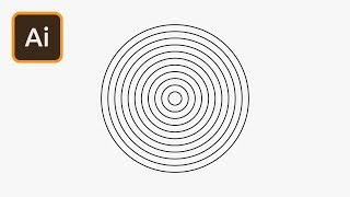 Concentric Circles in Illustrator  2 Minute Tutorial [upl. by Naujyt]