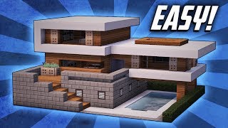 Minecraft How To Build A Large Modern House Tutorial 19 [upl. by Cowan]