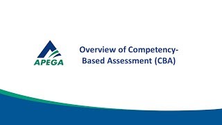 1 Overview of CompetencyBased Assessment CBA [upl. by Ellerihs]