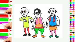 Drawing Patlu Ghasitaram From Motu Patlu Motu Patlu [upl. by Gintz]