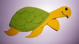 Manualidades tortuga con goma eva DIY foam tortoise turtle foami [upl. by Cowey]