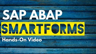 SMARTFORMS Creation in SAP ABAP  SAP ABAP Online Training [upl. by Esil]