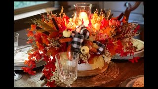 DOLLAR TREE FALL DIY ELEGANT FALL CENTERPIECE [upl. by Eyt]