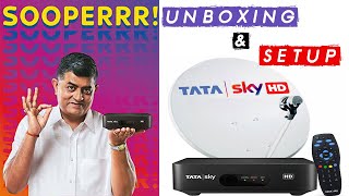 Unboxing Tata Sky HD Installation 2021  Tata Sky Setup amp Price  Tata Sky Set Top Box Connection [upl. by Duj]