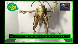 1998 Disney Pixar A Bugs Life Talking Electronic Hopper the Grasshopper Room Guard [upl. by Rask826]