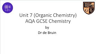 Organic Chemistry for AQA GCSE Chemistry Triple Science [upl. by Dorcas762]