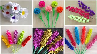 Best 6 Beautiful Paper Flower Making  DIY  Paper Crafts  Home Decor Ideas  Paper Flower [upl. by Acimehs747]