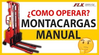 MONTACARGAS MANUAL 🚀COMO se OPERA 🚀 [upl. by Stefa764]