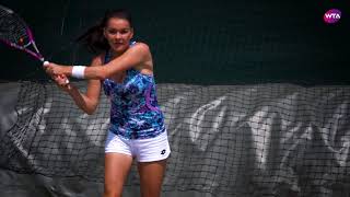 Agnieszka Radwanska Practice  Wimbledon 2018 [upl. by Carothers]