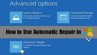 اصلاح جميع مشاكل ويندوز 10 بدون برامج فى دقيقه واحده Repair Windows 10 using Automatic Repair [upl. by Llertnac]