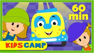 Wheels On The Bus Go Round And Round  Nursery Rhymes Collection by KidsCamp [upl. by Ridgley]