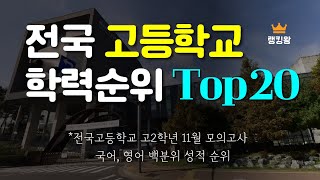 전국 고등학교 학력순위 Top20 [upl. by Diskson851]