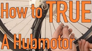 How to true an electric bicycle hubmotor [upl. by Mart]