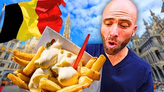 The Best BELGIAN FRIES TOUR of Brussels Belgium [upl. by Meijer947]