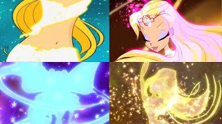 Winx Club  Stella All Transformations [upl. by Anabal]