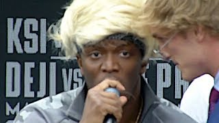 FULL VIDEO KSI VS LOGAN PAUL PRESS CONFERENCE insanity [upl. by Zysk]