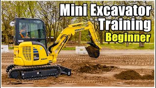 MiniExcavator Training Beginner 2020  Heavy Equipment Operator Training [upl. by Aiel]