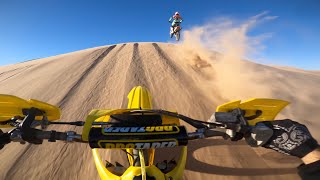 Epic Sand Dunes Freeriding Suzuki RM250 amp KTM350 [upl. by Volney]