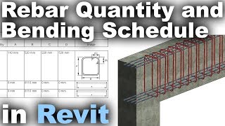 Rebar Quantity and Bending Schedule in Revit [upl. by Blanding]