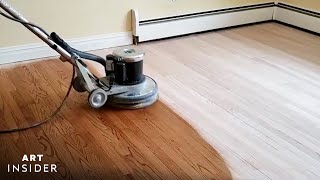 How Hardwood Floors Are Professionally Refinished [upl. by Gibert]