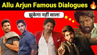 Top 10 Allu Arjuns Iconic Dialogues That Made Him a Superstar  LCA [upl. by Lirret519]