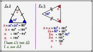 Angles in Isosceles Triangle [upl. by Gerti]