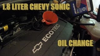 How to change the oil on a 18 liter Chevy Sonic [upl. by Reagen]