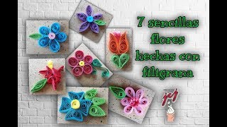 FLORES DE FILIGRANA FACILES COMO HACER FLORES FACILES CON FILIGRANA  TUTORIAL  JCJ MANOS CON ARTE [upl. by Uchish]