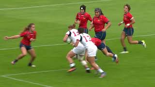 HIGHLIGHTS USA beat Spain 43  0 at the Womens Rugby World Cup [upl. by Norha]