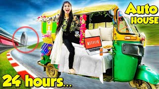 Living in Auto Rickshaw for 24 hours Gone Haunted😭 [upl. by Bronwen]