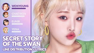 IZONE  Secret Story of the Swan Line Distribution  Lyrics Color Coded [upl. by Ahscrop]