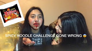 SPICY NOODLE CHALLENGE GONE WRONG 🥵😱 [upl. by Lubbock]