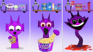 Incredibox Sprunki  Sprunki Durple ALL Phases Convenience Store Food Mukbang Animation [upl. by Kiehl]