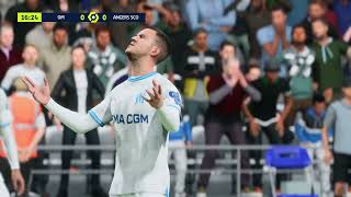 FC 24  Olympique de Marseille  Angers SCO  Ligue 1  20242025 [upl. by Llewen]