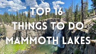 Mammoth Lakes CA Top 16 Things To Do Rainbow Falls Devils Postpile Mammoth Mountain [upl. by Lashoh]