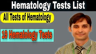 Hematology Tests List [upl. by Eiltan]