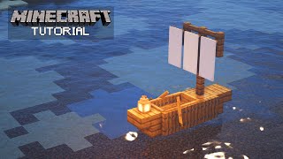 Minecraft How To Build a Small Boat Tutorial [upl. by Netsrijk]