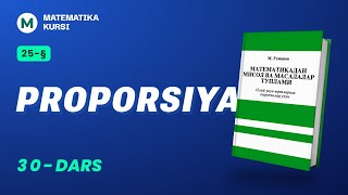 Proporsiya 30dars  MUsmonov [upl. by Yaeger716]