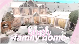 BLOXBURG  Blush Family Home  House Build [upl. by Matless]