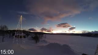 Winter day at the Arctic Circle timelapse [upl. by Aihseym626]