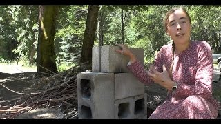 Improved Rocket Stove  Cinder Blocks EASY [upl. by Eitten]