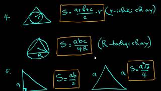 25 Uchburchak yuzini topish formulalari  GEOMETRIYA [upl. by Ahsiek764]