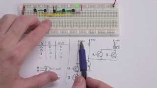 Making logic gates from transistors [upl. by Sterling]