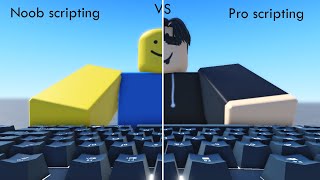 Noob scripting vs Advanced scripting in Roblox Studio [upl. by Anoo]