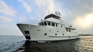 Bering 65 Serge  Steel expedition trawler yacht underway [upl. by Comras]